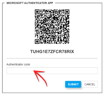 Enter Microsoft Authenticator Code Screenshot